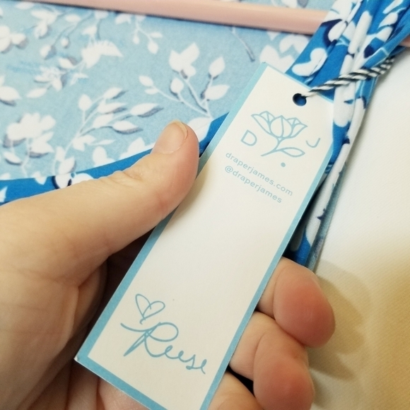 Draper James Blue Dress S/M ruffles floral SUPER soft lightweight sleeveless NWT - Picture 6 of 10